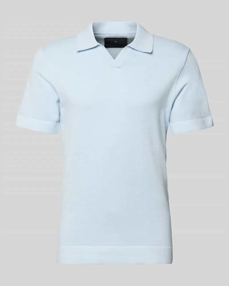 Jack & Jones Strickshirt mit V-Ausschnitt Modell 'MILANO Hellblau