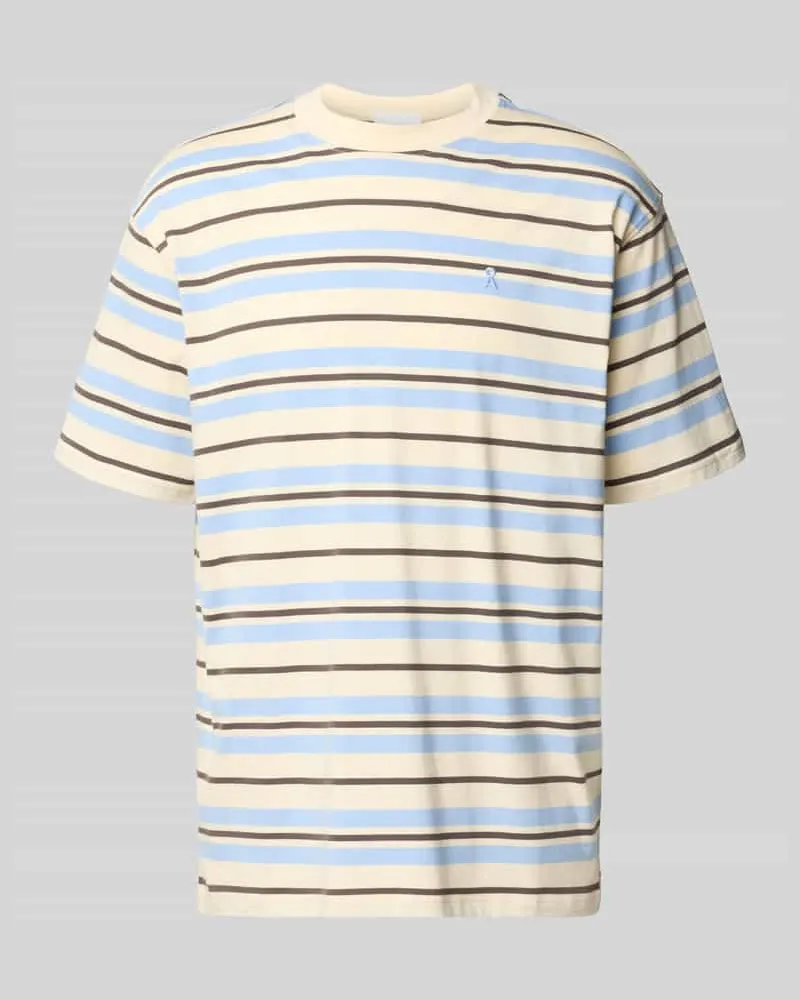 Armedangels Relaxed Fit T-Shirt aus reiner Baumwolle Modell 'MAARKOS Hellblau