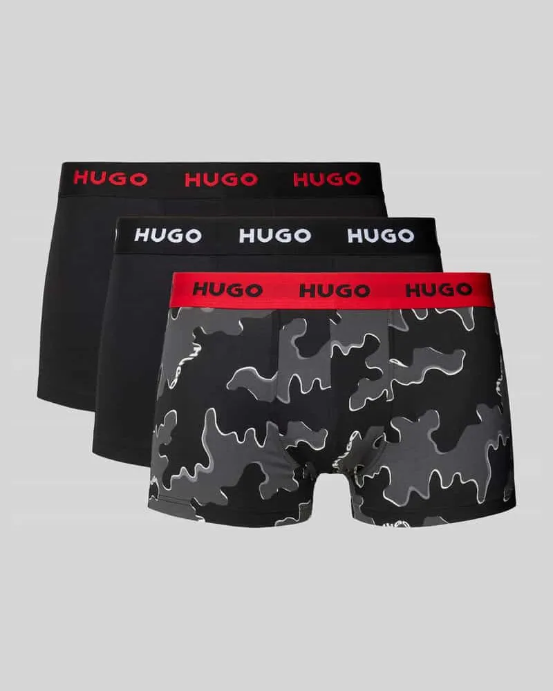 HUGO BOSS Trunks mit elastischem Label-Bund im 3er-Pack 