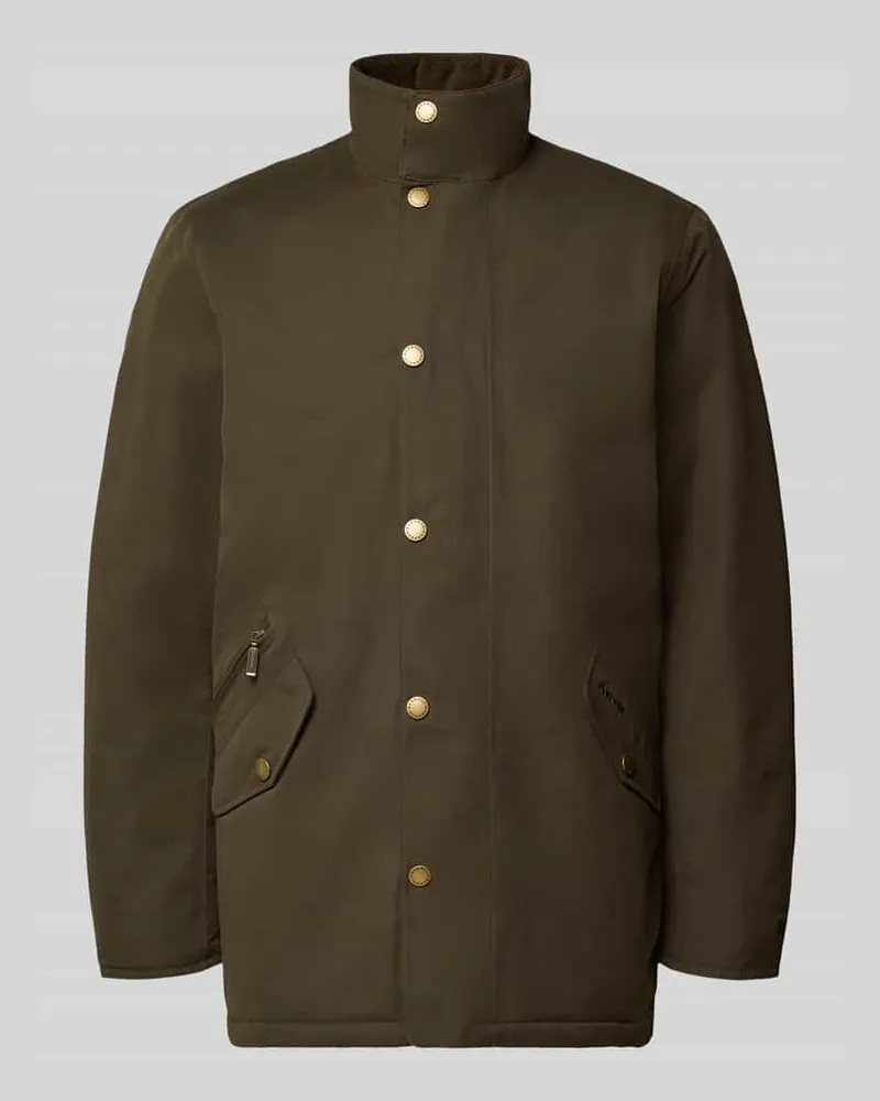 Barbour Regular Fit Funktionsjacke mit Stehkragen Oliv