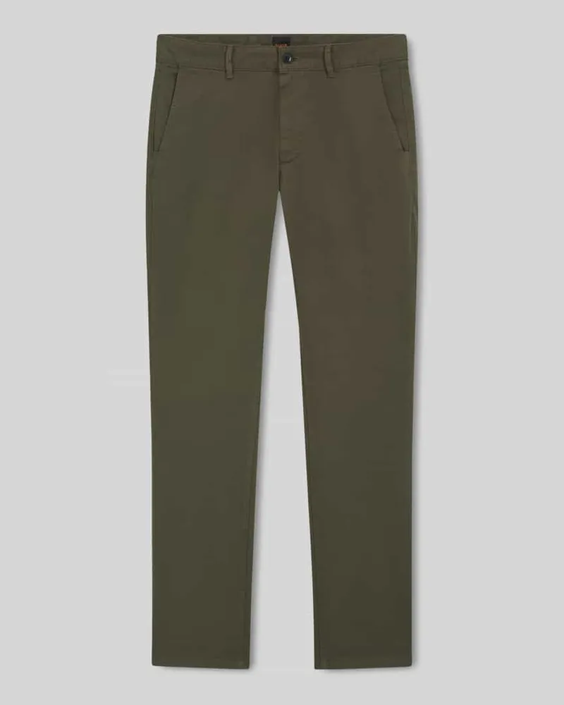 HUGO BOSS Slim Fit Chino aus Baumwoll-Mix Modell 'CHINO SLIM Oliv