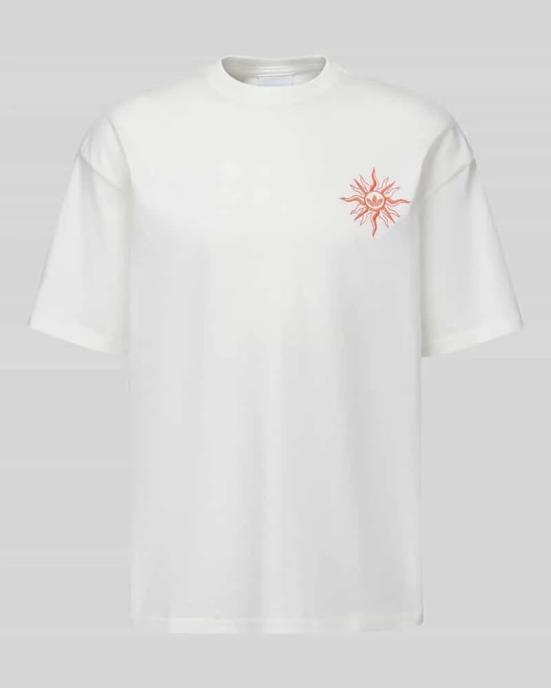 adidas T-Shirt aus Leinen mit Rückenprint Offwhite