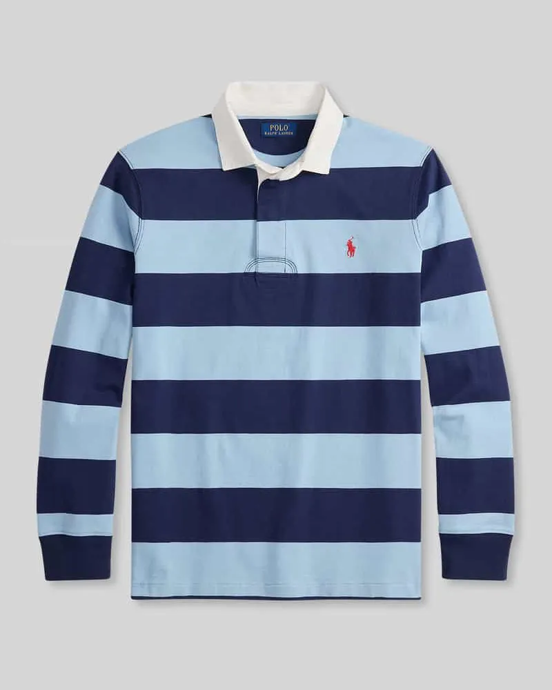 Ralph Lauren Regular Fit Sweatshirt aus reiner Baumwolle Modell 'LS RUGBY M3 Bleu