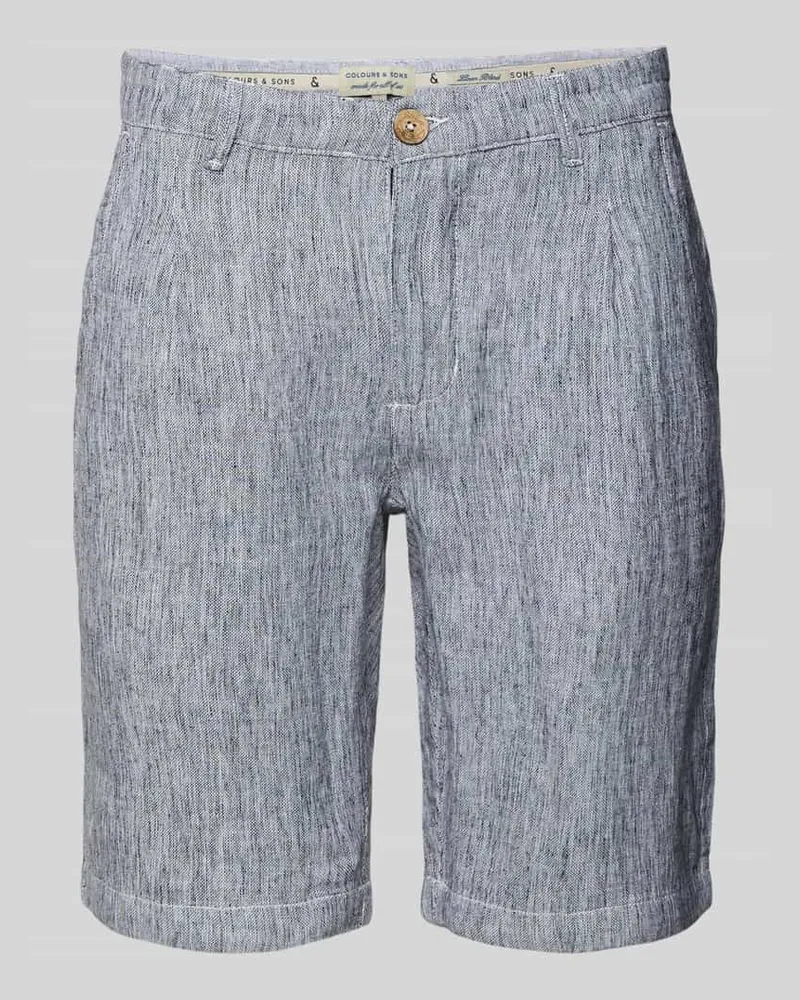 colours & sons Regular Fit Leinenshorts mit Gesäßtaschen 