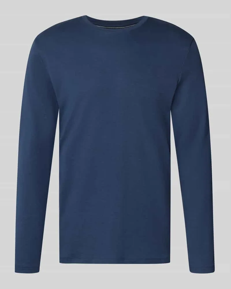 Christian Berg Longsleeve aus reiner Baumwolle Marine