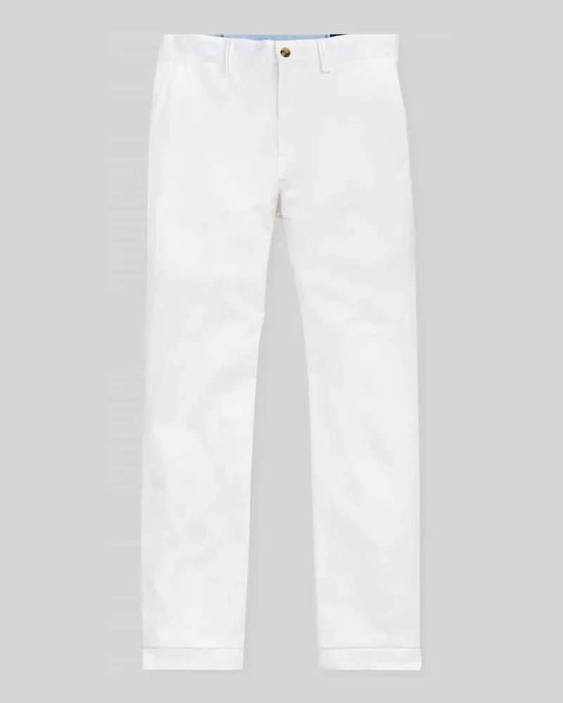 Ralph Lauren Gerade Hose aus Baumwoll-Mix Weiss