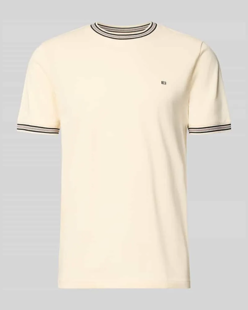 Christian Berg Regular Fit T-Shirt mit Logo-Stitching Metallic