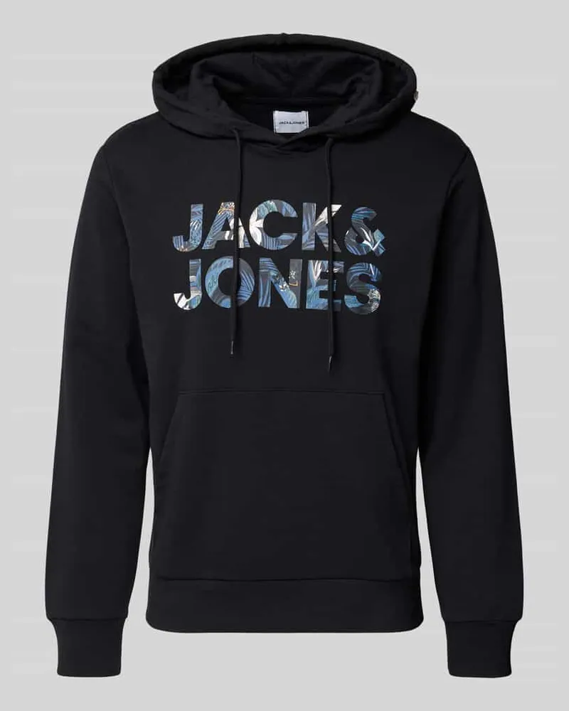 Jack & Jones Hoodie mit Label-Print Modell 'BRYAN 