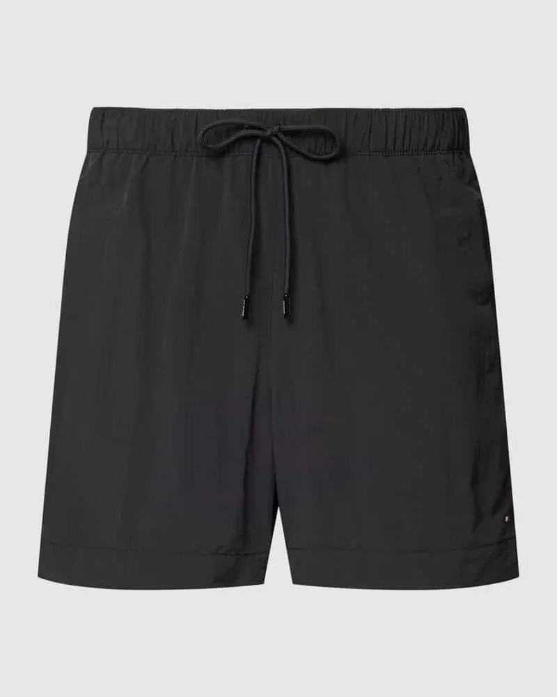 Tommy Hilfiger Badehose mit Logo-Stitching Black