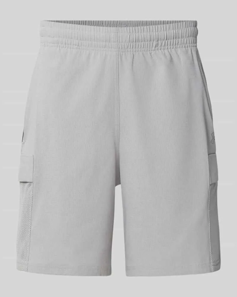 Under Armour Regular Fit Sportshorts mit Cargotasche Modell 'Unstoppable Airvent Mittelgrau