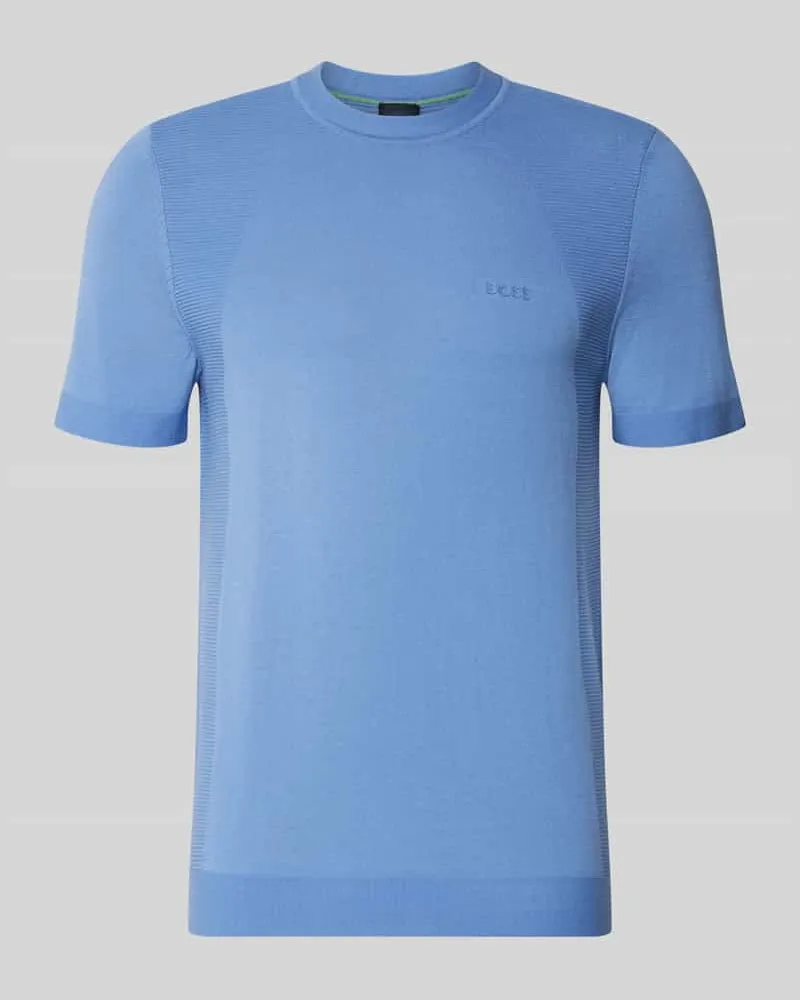 HUGO BOSS Regular Fit T-Shirt aus Baumwoll-Mix Modell 'MOMENTUM-LITE Blau