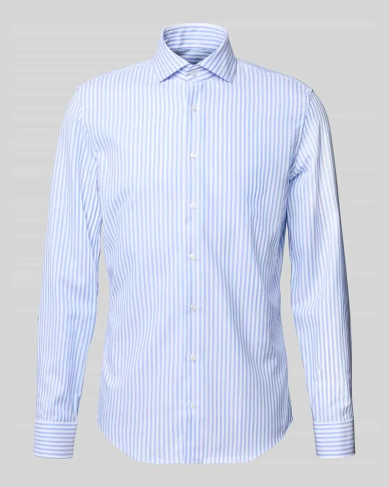 Seidensticker Slim Fit Business-Hemd mit Kentkragen Bleu