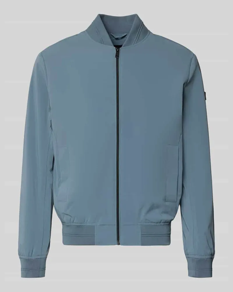 Guess Regular Fit Bomberjacke mit Stehkragen Rauchblau