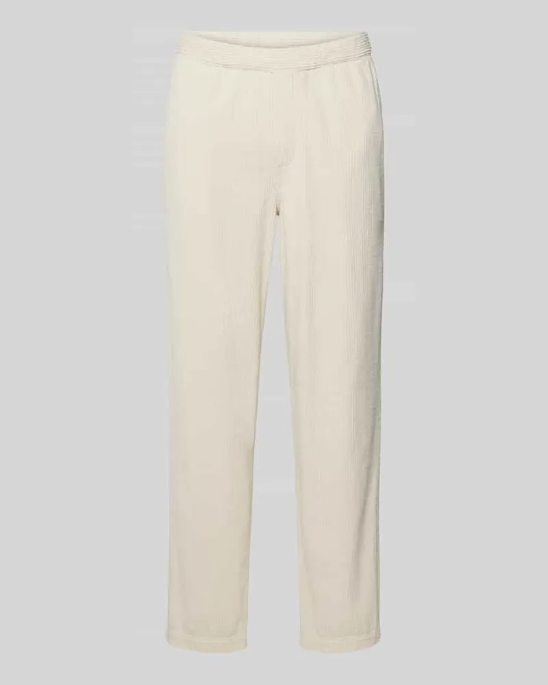 American Vintage Straight Fit Cordhose aus reiner Baumwolle Modell 'Padow Ecru