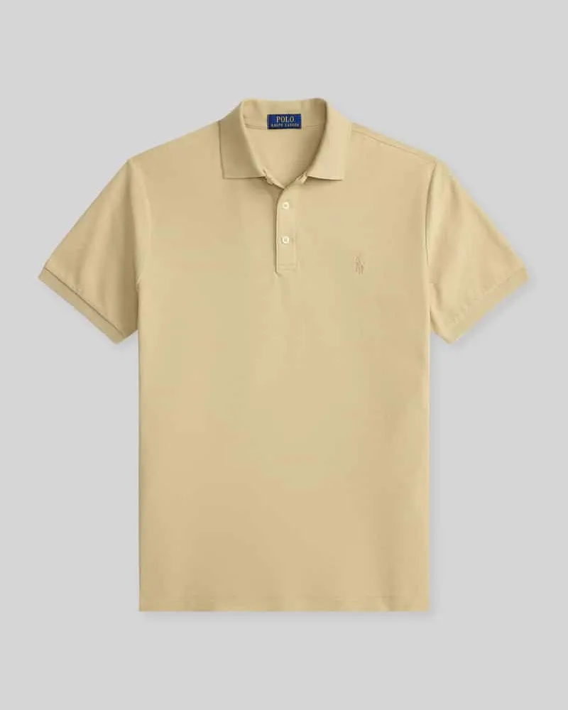 Ralph Lauren Slim Fit Poloshirt aus reiner Baumwolle Beige