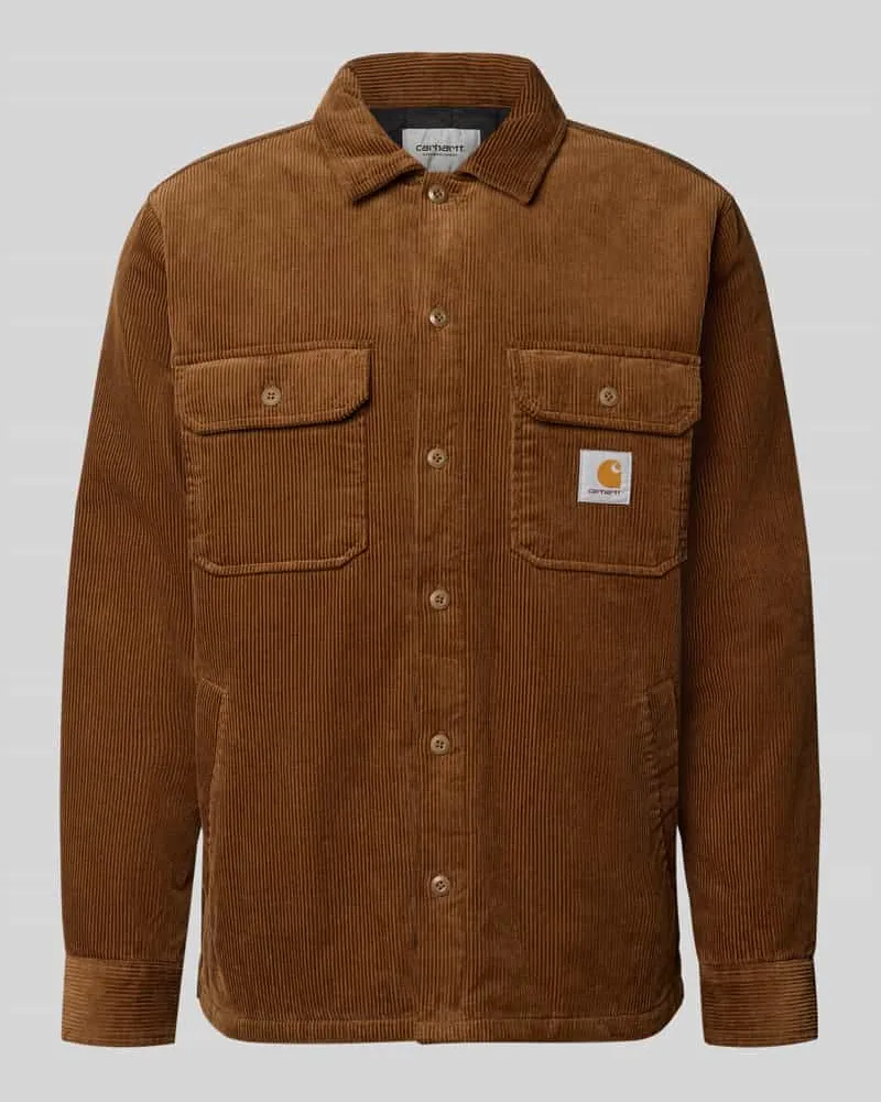 Carhartt WIP Regular Fit Hemdjacke aus Cord Modell 'WHITSOME Mittelbraun
