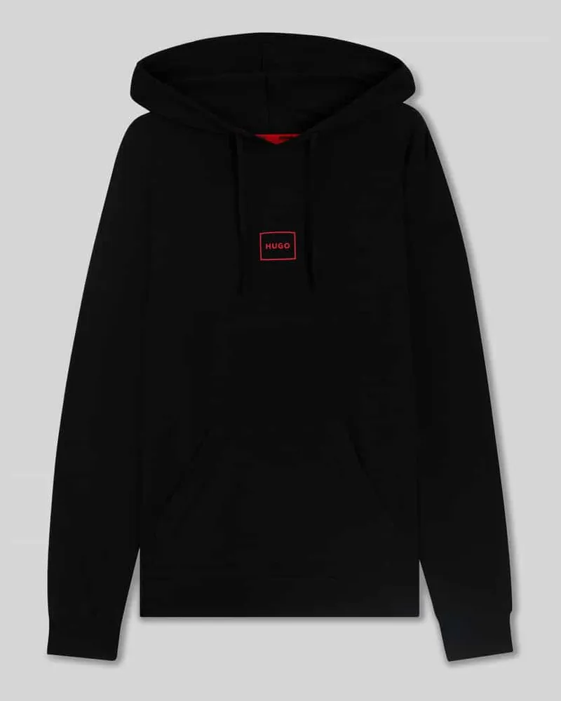 HUGO BOSS Regular Fit Hoodie aus Baumwoll-Mix Modell 'LAZE Black