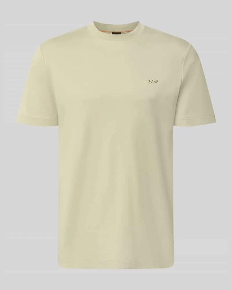 HUGO BOSS Regular Fit T-Shirt aus reiner Baumwolle Modell 'Te_interlock Lind