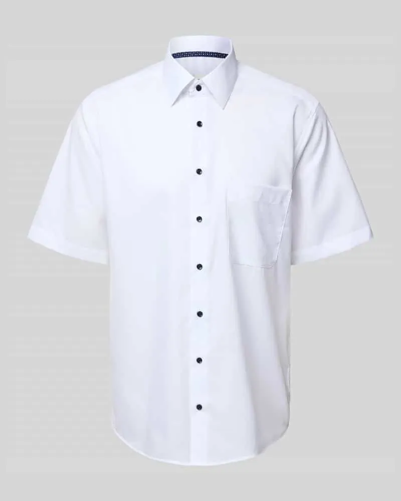 Eterna Comfort Fit Business-Hemd aus Baumwolle mit Kentkragen Weiss