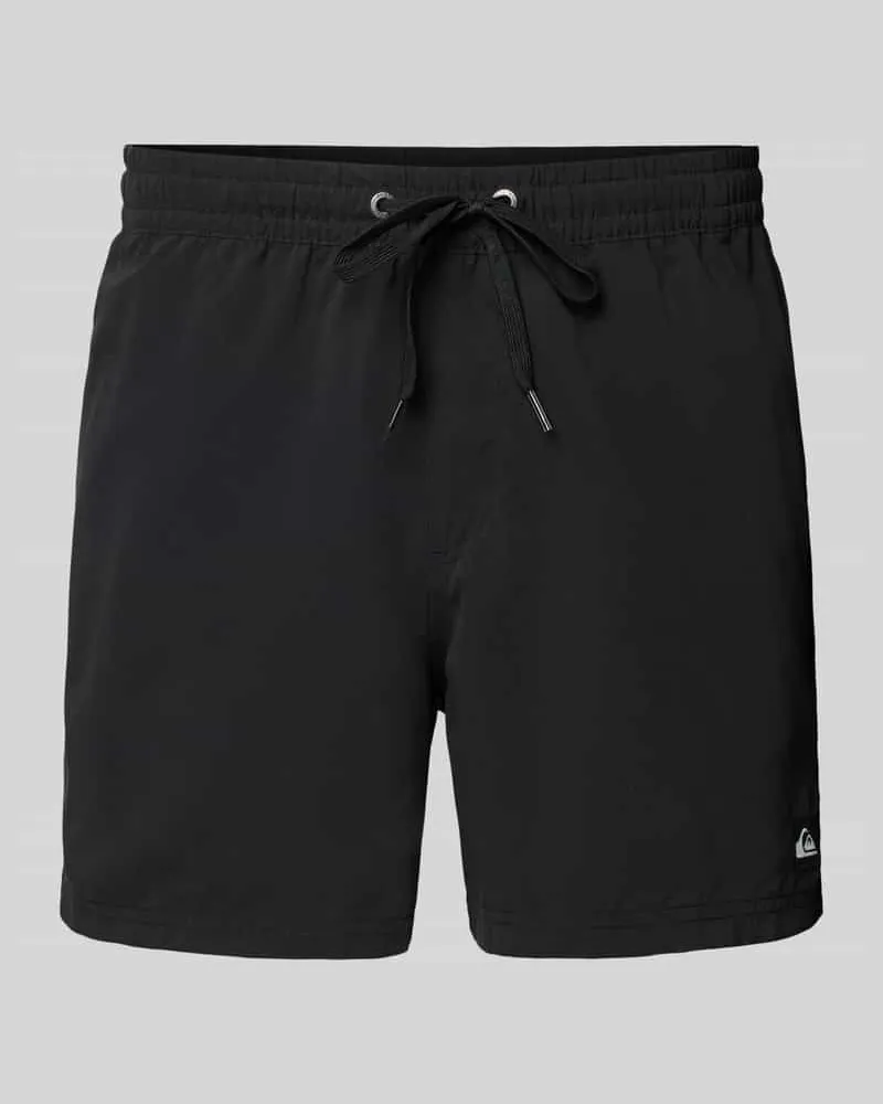 Quiksilver Regular Fit Badehose mit Logo-Patch Modell 'Everyday Black