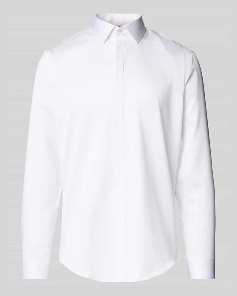 JAKE*S Slim Fit Business-Hemd mit Kentkragen 