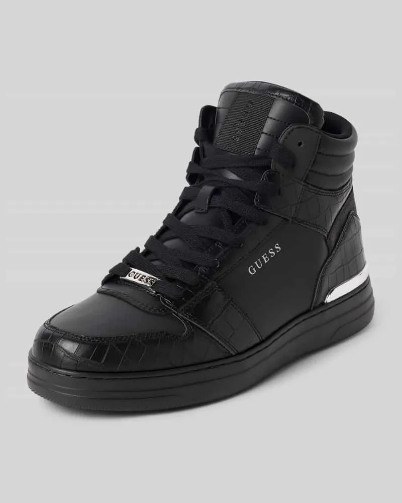 Guess Sneaker aus Leder-Mix Modell 'WYSTOR Black