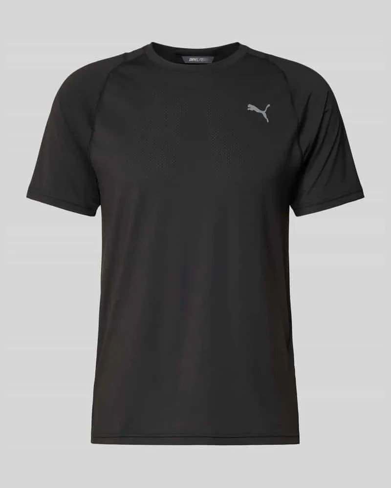 Puma T-Shirt mit Label-Print Black