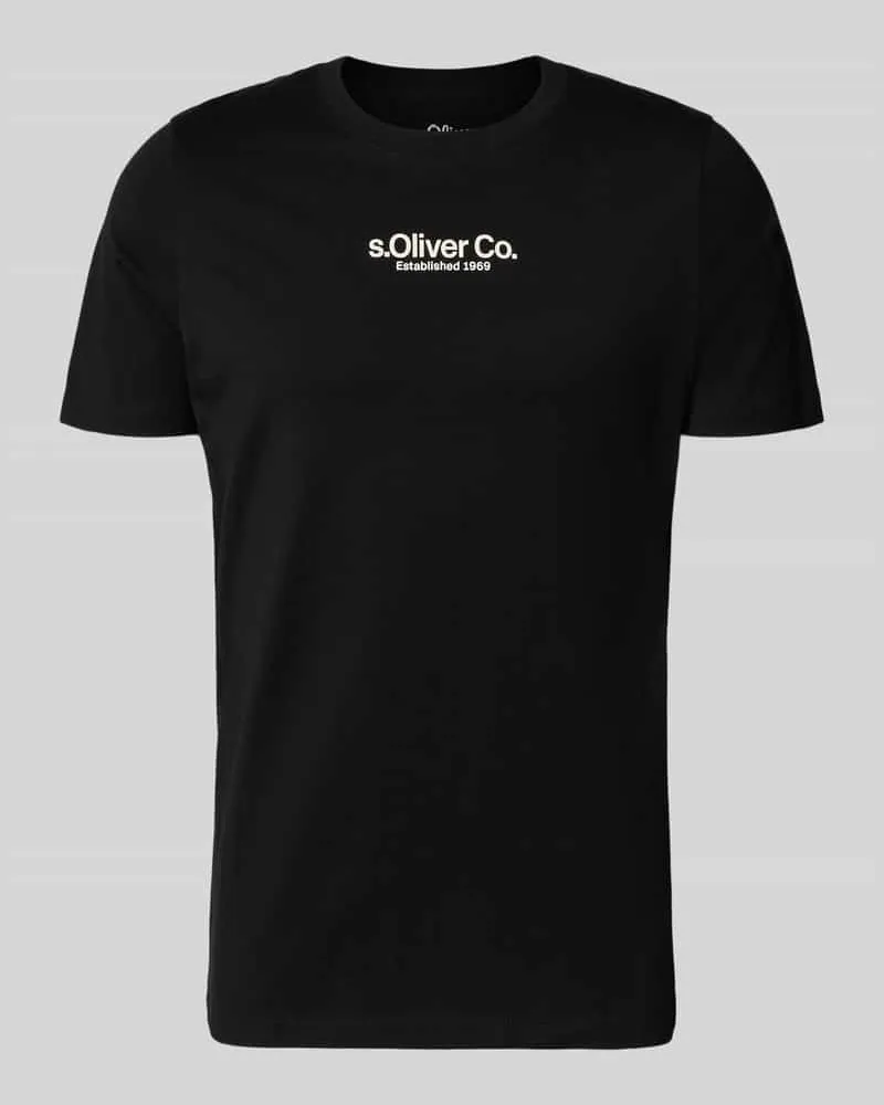 S.Oliver Regular Fit T-Shirt aus reiner Baumwolle Black