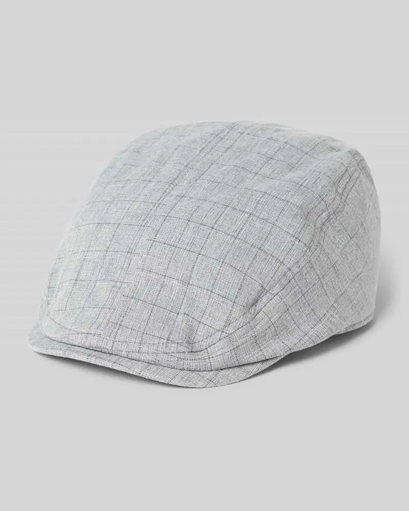 Müller Headwear Schiebermütze mit Viskose-Anteil Modell 'Karo Hellgrau