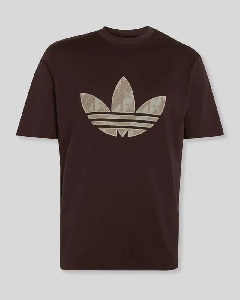 adidas Regular Fit T-Shirt aus reiner Baumwolle Dunkelbraun
