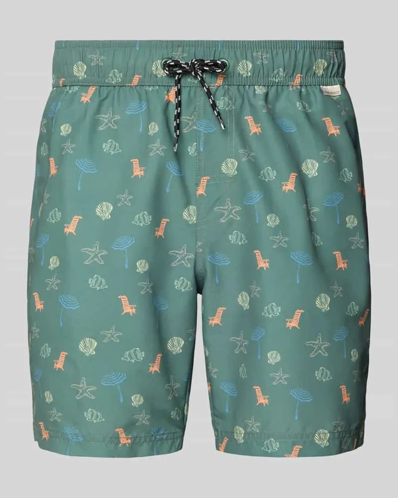 Blend Badeshorts mit Eingrifftaschen Modell 'BHRINGWAR MINI Oliv