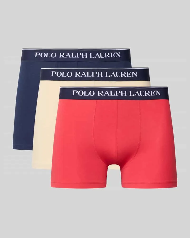Ralph Lauren Trunks mit elastischem Logo-Bund im 3er-Pack Hellrot