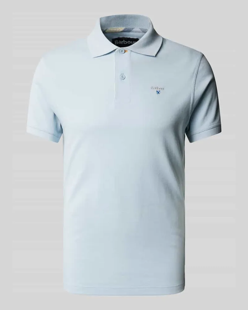Barbour Slim Fit Poloshirt mit Label-Stitching 
