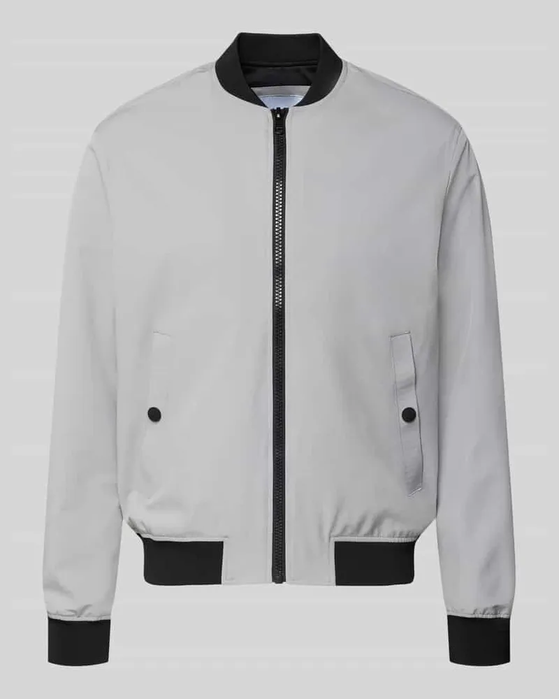 McNeal Regular Fit Bomberjacke mit Stehkragen Mittelgrau