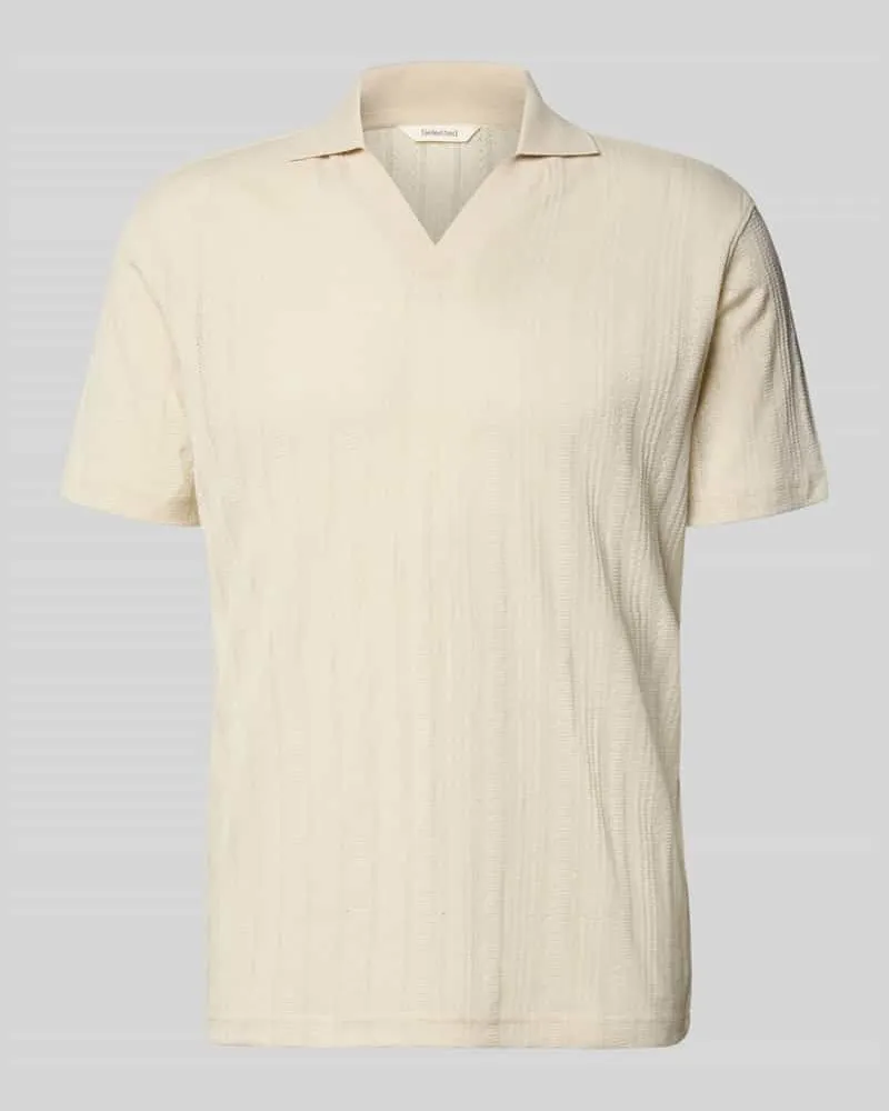 Selected Homme Regular Fit Poloshirt aus Baumwoll-Mix Modell 'TRAVIS Beige