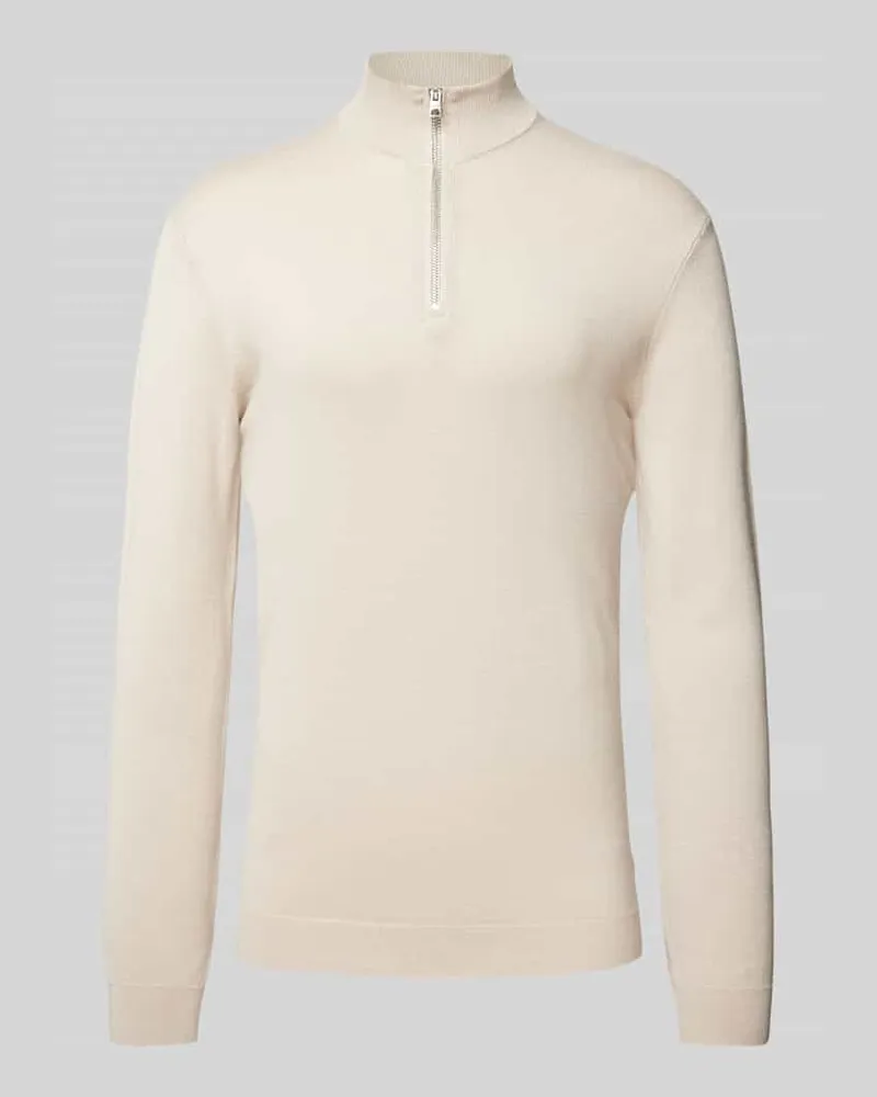 Only & Sons Strickpullover aus Viskose-Mix mit Stehkragen 