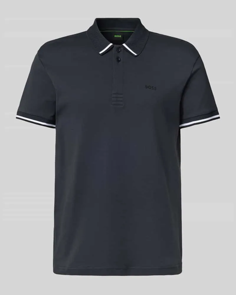 HUGO BOSS Regular Fit Poloshirt mit Label-Print Modell 'Paddy Lux Heritage 