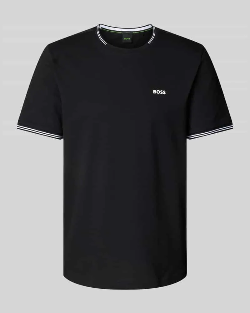 HUGO BOSS T-Shirt mit Label-Print Modell 'Taul Black