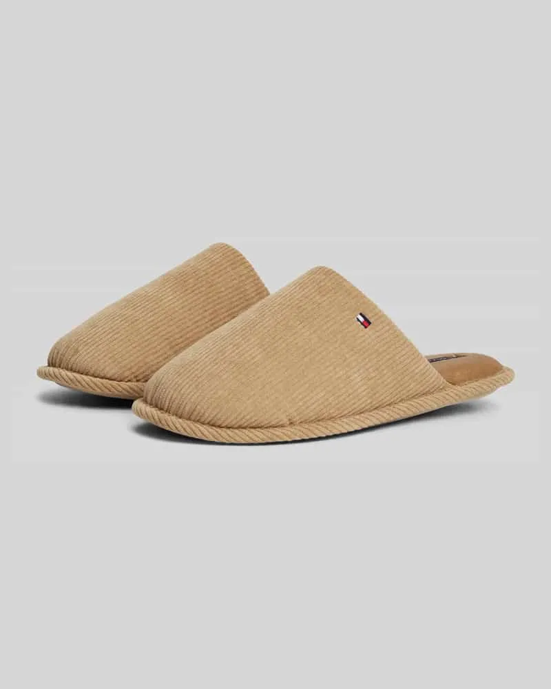 Tommy Hilfiger Hausschuh mit Logo-Detail Camel