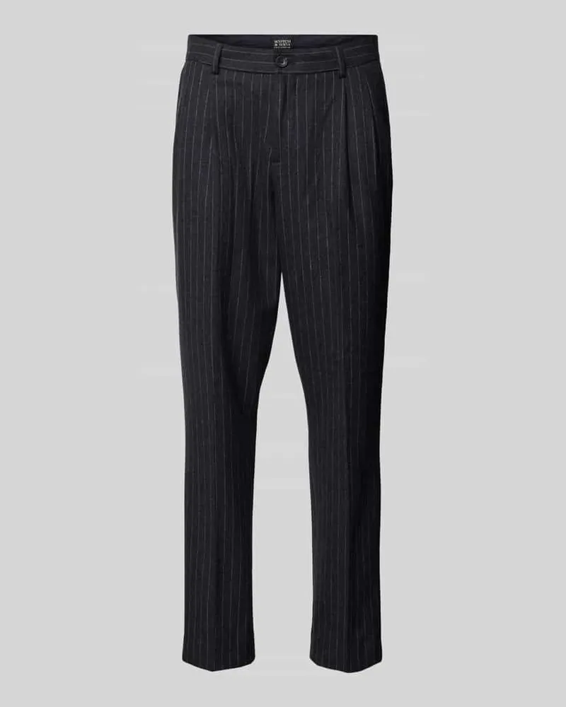 Scotch&Soda Slim Fit Hose mit Bundfalten Anthrazit