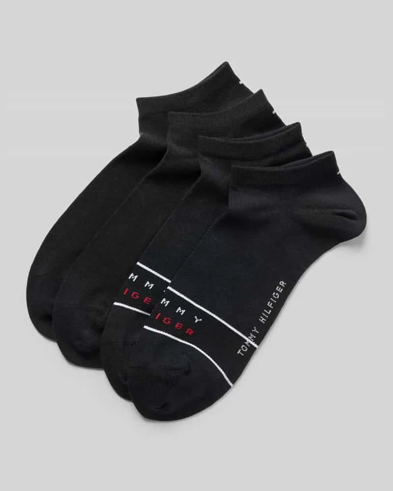 Tommy Hilfiger Sneaker-Socken aus Baumwoll-Mix im 4er-Pack Black