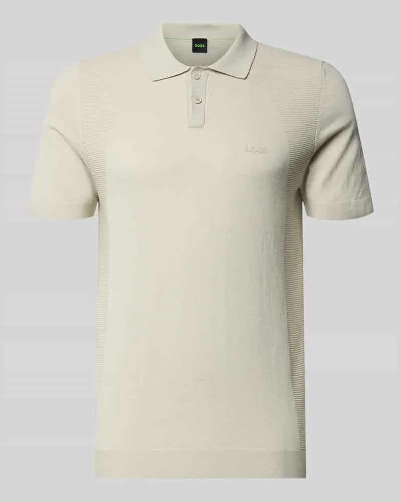 HUGO BOSS Poloshirt mit Logo Detail Sand