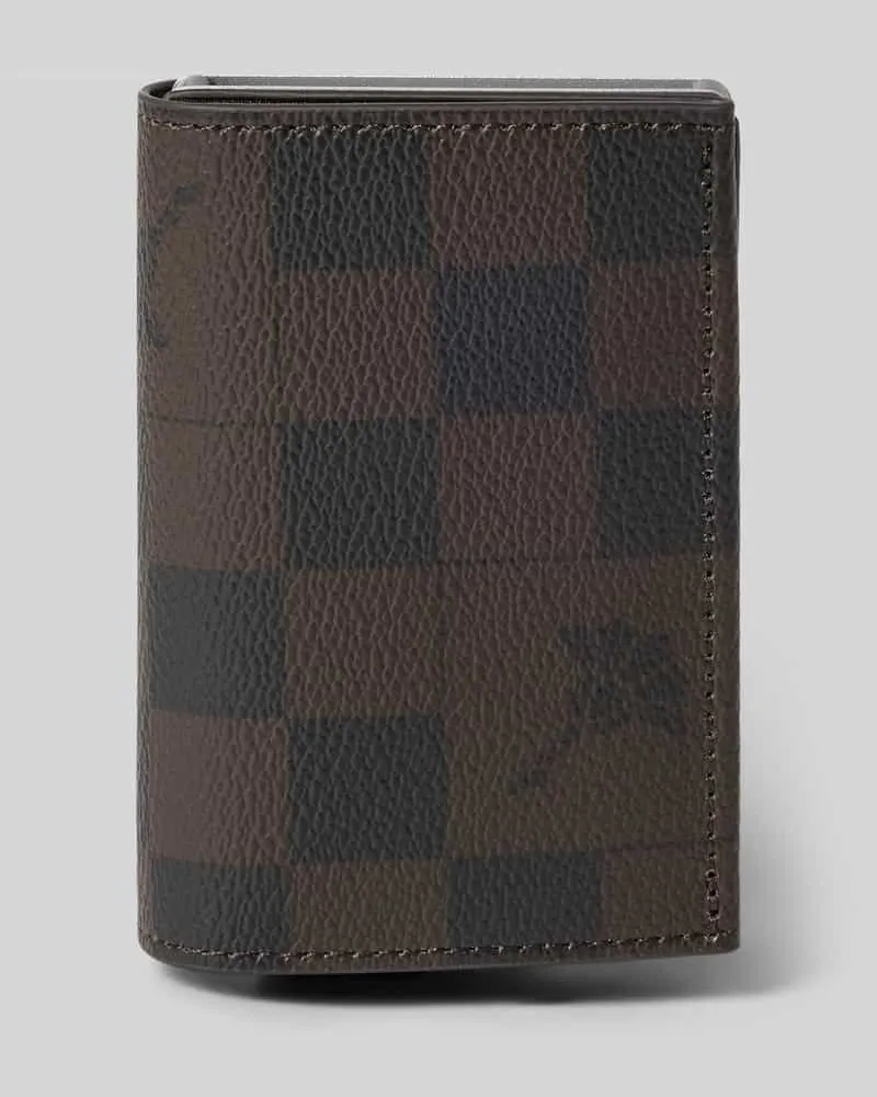 JOOP! Kartenetui in Leder-Optik Modell 'cortina piazza Mittelbraun