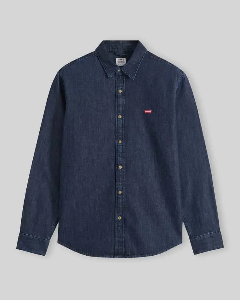 Levi's Regular Fit Jeanshemd aus reiner Baumwolle Dunkelblau