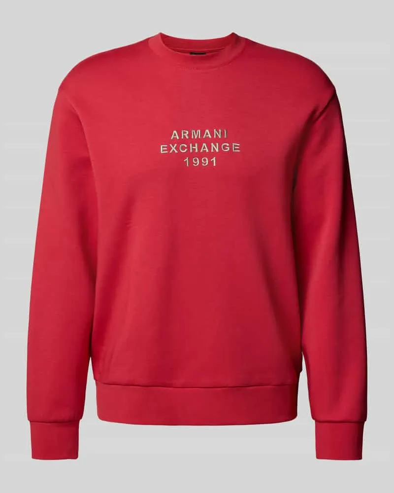 Armani Exchange Sweatshirt mit Label-Stitching 
