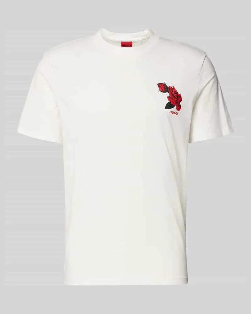 HUGO BOSS Regular Fit T-Shirt aus reiner Baumwolle Modell 'DIKERD Weiss