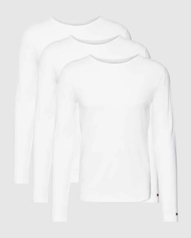 Tommy Hilfiger Longsleeve mit Label-Stitching im 3er-Pack 