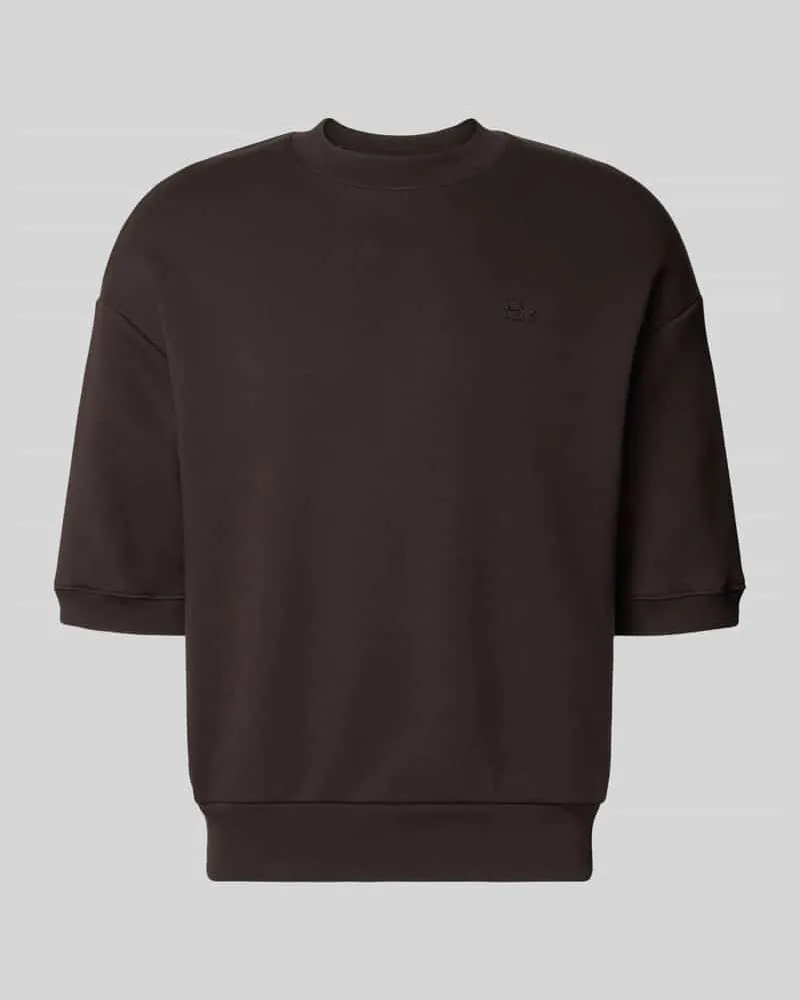 Lacoste Relaxed Fit Sweatshirt aus reiner Baumwolle Schoko