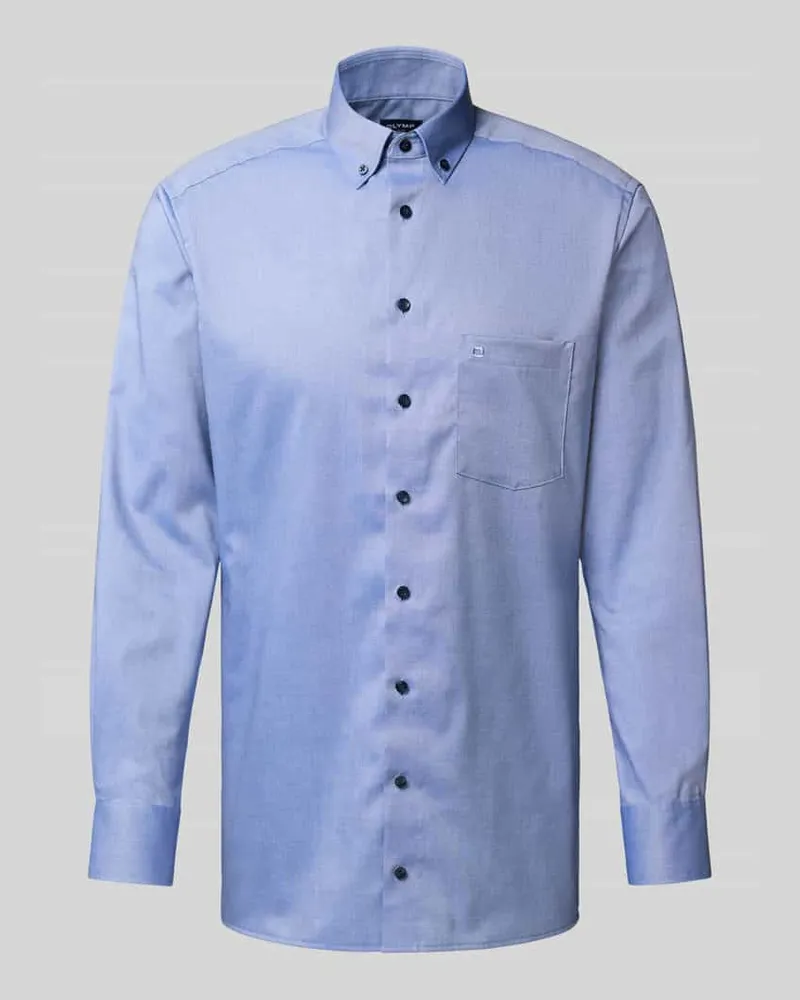 Olymp Modern Fit Businesshemd mit Button-Down-Kragen 