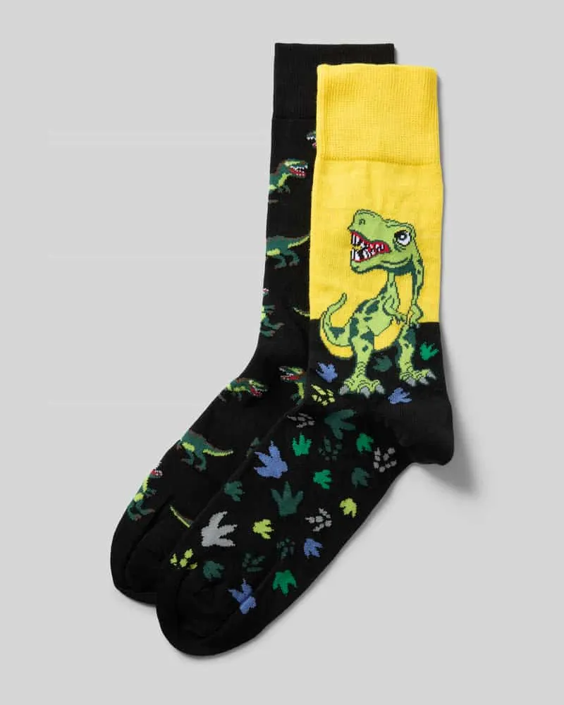 Christian Berg Socken mit elastischem Rippenbündchen im 2er-Pack Black